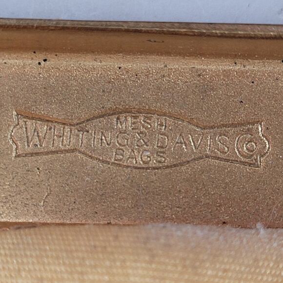 Vintage Whiting & Davis 40s Gold Mesh Evening Cocktail Chain Wristlet Bag - Picture 3 of 15